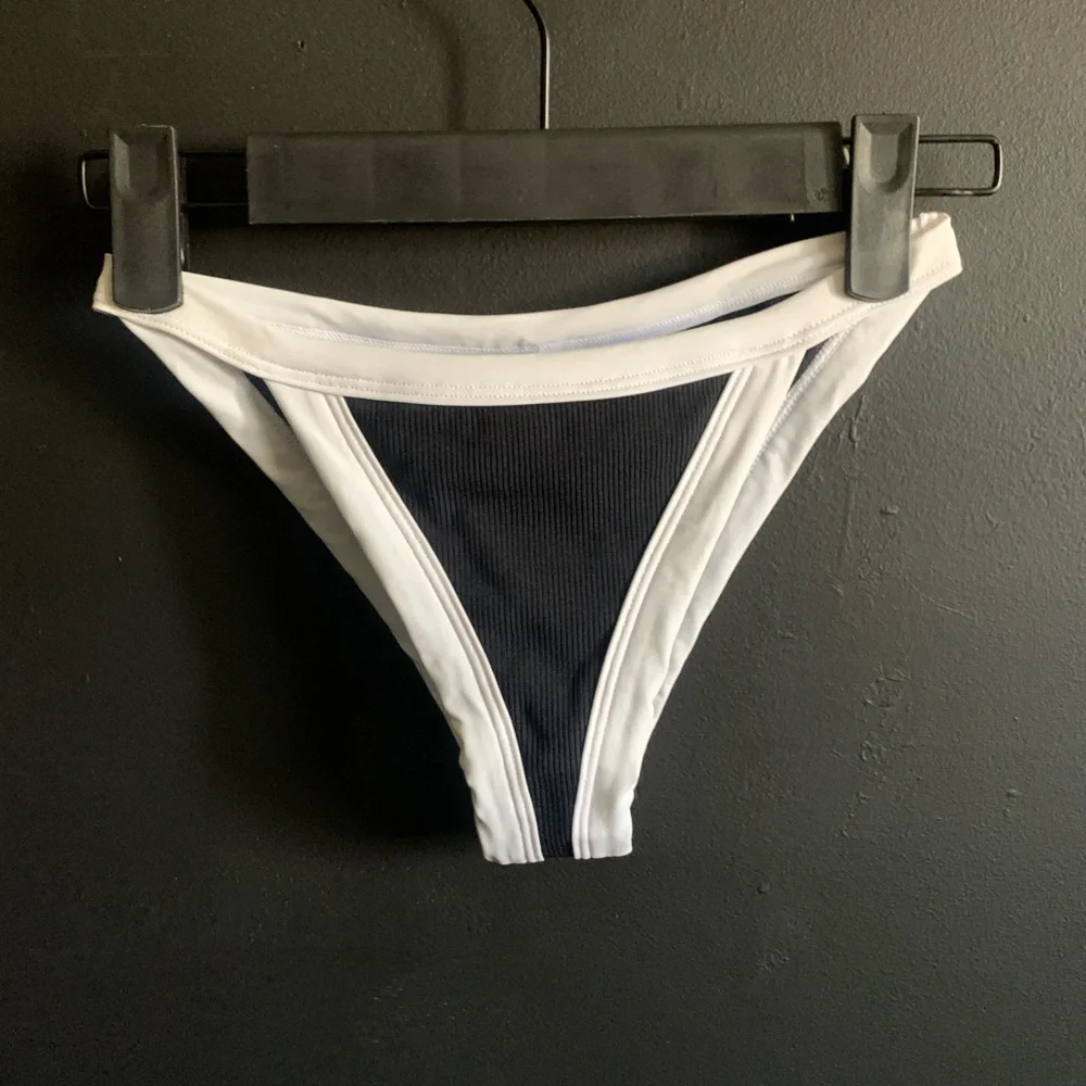 NWT Lspace Vacay Classic Bikini Bottoms White Bikini Bottom Black Inner Panel